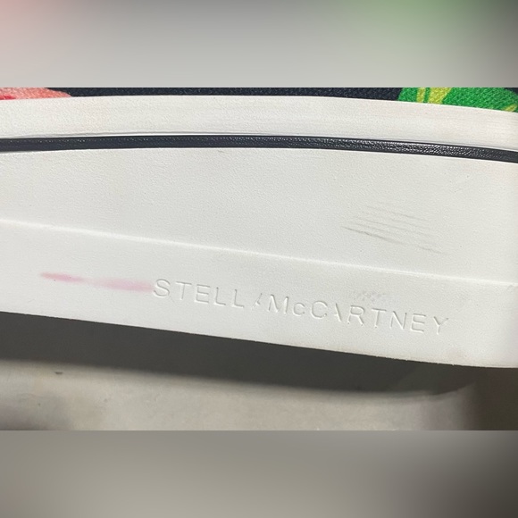 Stella McCartney Women's Sneakers Binx Pink Floral Canvas Platform Slip On - Picture 9 of 15